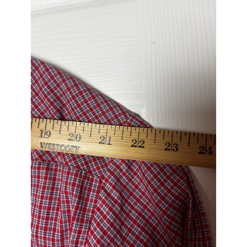 Wrangler Shirt Mens 3XL Long Sleeve Pearl Snap Western Red Plaid Cowboy Rodeo - Picture 10 of 11